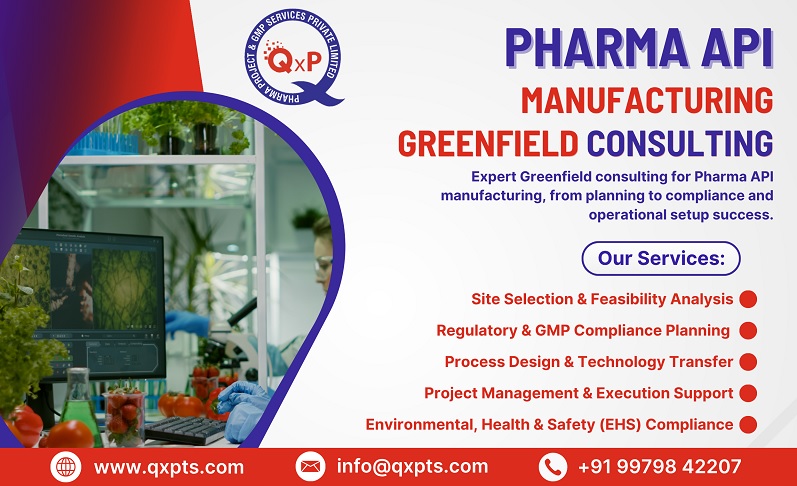 pharma api manufacturing greenfield consulting in india